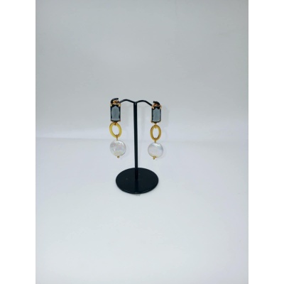 Χειροποίητα Σκουλαρίκια με Κρυσταλλάκι