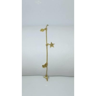 Ασημένιο Βραχιόλι με αστεράκια